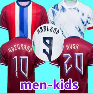 Norwaies Soccer Jersey Erling Haaland Odegaard Oscar Bobb 2024 2025 Группа 24 25 футбольная рубашка мужская детская детская комплект набор дома в гостях Мужчины красный белый
