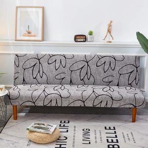 Stol täcker all-inclusive soffa täcker blommor utan armstöd universell stretch säng soffa tätt wrap elastisk skyddslipning