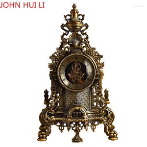 Table Clocks European Living Room Large Clock Creative Fashion Retro Personality Trend Desk For