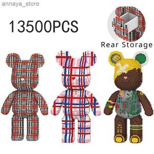 Blocks Cartoon MOC Big Mega Bearbrick gwałtowny niedźwiedź ponury niedźwiedź mikro model 13500 Mini Build Block Puzzle Prezent2403