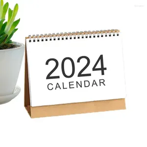 Orologi da tavolo 2024-2024 Calendario da tavolo Desktop in piedi Famiglia Grande pianificatore giornaliero Agenda annuale Organizzatore per meditazioni