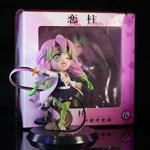 Anime manga 10 cm Demon Kanroji Mitsuri Figures Kimetsu Yaiba Cute Toys Model Model Doll Action Prezent 240401