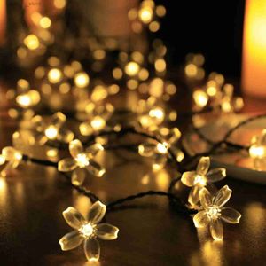 LED Strings 22.96ft 50 Solar String Lights Outdoor Waterproof Garden Decor Christmas Fairy Garland Halloween YQ240401