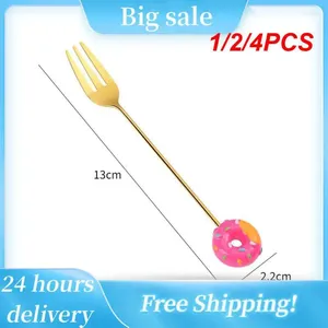 Forks 1/2/4PCS Candy Scoop Cloth Wheel Polishing Creative Design Cute And Elegant Durable Round Smooth Household Tableware