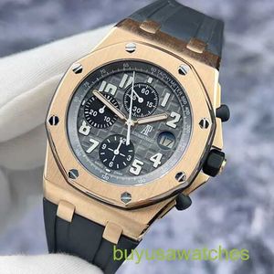 Moissanit AP-Armbanduhr Royal Oak Offshore-Serie 25940OK Automatische mechanische Herrenuhr aus 18-karätigem Roségold mit modifiziertem Ring auf der Rückseite