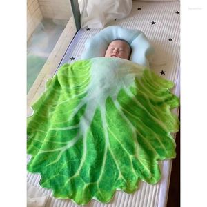 Battaniyeler Blessliving güzel lahana pazen fırlatma battaniye bebek kundaklama yumuşak peluş yuvarlak seyahat yatak kanepe dekor
