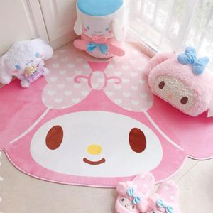 100x150cm Cartoon Saniro My Melody Carpet Kawaii Home Soft päls mattor barn flickor sovrum vardagsrum golvmatta dörrmatta 240401