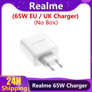 Kontrollera Original Realme Charger 65W EU Charger UK Charger Super Dart Snabbadapter GT Neo 3 2T GT2 Pro X7 för Oppo Reno 6 7 Realme 10