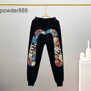 2024 Autumn/winter New Fushen Buddha Head Damo Tiger Print Couple Casual Pants Same Style for Men and Women