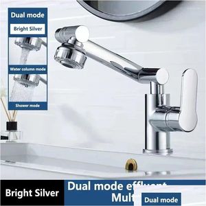 Bathroom Sink Faucets 1080° Swivel Faucet Mixer Deck Mounted Splash Proof Water Tap Shower Head Aerators Tapware For Drop Delivery H Dhfsm