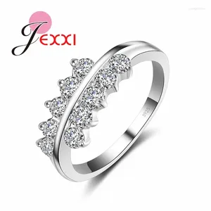 Cluster Rings Brand Design Fashion 925 Sterling Silver Engagement Wedding for Women Wholesale Cubic Zircon Jewellery