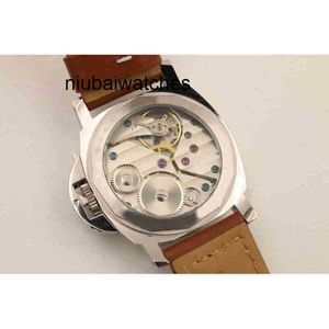 Se högkvalitativ lyx Top Mens Manual Winding Mechanical Movement Luminous 44mm Sport Leather Factory 7tzm