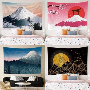 Gobeliny konfigurowalne Sunset Mountain Tobestry Bohemian Style Dorm Room Niezbędny wystrój sypialni Estetyka