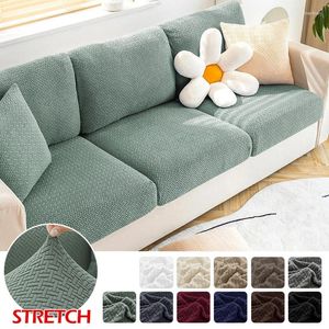 Stolskydd Stickad Jacquard Sofa Seat Cover för vardagsrum Washable Stretch Soffas Cushion Home El