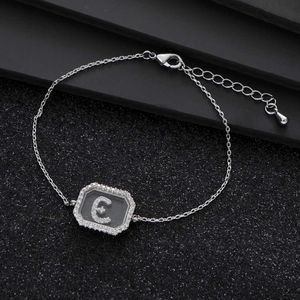 Cadeia Tendência 14 Designs Carta de Amor Árabe Dainty Charme Inicial Pulseira Empilhável para Dubai Mulheres Jóias B117 Q240401