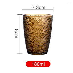 Wine Glasses 180ML Colorful Diamond Drinking Unbreakable Premium Acrylic Bar Juice Cup El Restaurant Drink Drinkware