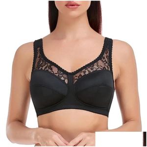 Roupa de ioga Summer Mulher Thin Mulher Grande Roupa Underfora Confortável Big Size Sem fio intimates Bras For Women Drop Drop Sports OT9Q7