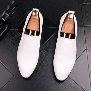 Sapatos casuais masculinos de negócios casamento vestidos formais couro genuíno deslizamento em sapato preguiçoso respirável preto branco mocassins zapatos hombre