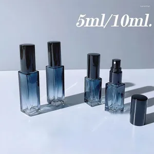 Storage Bottles 5/9/20ML Gradient Blue Perfume Spray Bottle Glass Portable Empty Refillable Cosmetic Container Atomizer Sub-Bottle