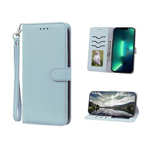 Premiumkvalitet Flip Leather Phone -fodral för iPhone 15 Pro Max 14 Plus 13 Pro 12 11 XR XS Max Kickstand Card Slots Clemence Mönster Wallet Cover med detaljhandelspaket