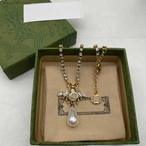 Halsbandsdesigner Pearl Pendant för Woaman Diamond Top Products Brass Halsband Fashion Jewelry Supply