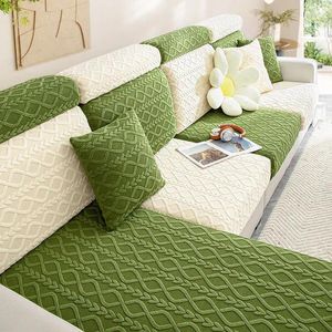 Chair Covers Jacquard Velvet Elastic All-Inclusive Sofa Cover Four Seasons Universal Living Room Cushion Plush Non-Slip Backrest