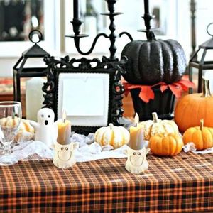 Castiçais assustadores titular fantasma resina abóbora votiva criativa halloween decoração de mesa estilo retro