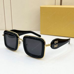 Solglasögon för kvinnor män klassiska märke LW40150 Elektropläterad metallramdesigner Solglasögon Fashion Square Frame Style utomhus Leisure UV Protection Glasses