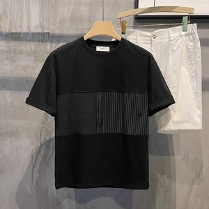 Men Tshirt Casual Tight Solid Color T-shirt Fashion Short Sleeved Bottom Tee M-4XL Summer Luxury Clothing 240130