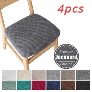 Coprisedia 4 pezzi/set Coprisedile da pranzo elasticizzato jacquard Fodera per cuscino rimovibile anti-sporco per matrimonio in cucina