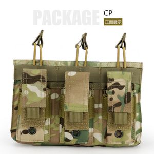 Bolsa de transporte tripla tática M4 M16 MOLLE Pacote de acessórios para parte superior do tanque tático