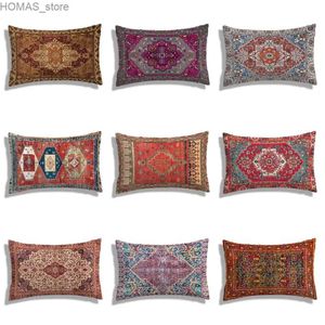 Pillow Case Moroccan ethnic cushion cover short plush case sofa decorative cushion cover home decoration fall decor Y240407