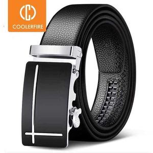 Bälten Mens Belt Automatic Buckle Genune Leather Högkvalitativ herr Bälte Kvinnor Bälte Q240401