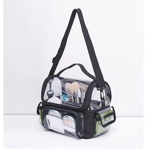 PVC Makeup Bag For Women Large Capacity Travel Waterproof Transparent Cosmetic Box With Compartments 240326