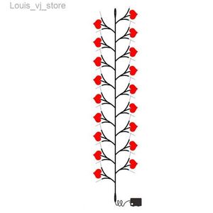 LED -strängar Valentine Heart Light String String Red Lights In Bendable Battery Operated for Bedroom Hotel YQ240401