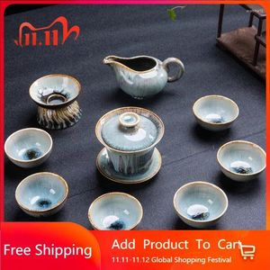 Teaware set Portable Kungfu Tea Set Traditionell ceremoni mugg teapot services infusers 6 personer tazas de te lyx cup