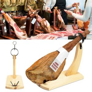 Küche Lagerung Holz Spanisch Schinken Rack DIY Grill Kiefer Und Metall Restaurant Zubehör Werkzeuge Gummibaum Bemalt Halter