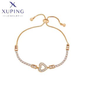 Catena Xuping Gioielli Nuovo arrivo Cuore Girocollo Bracciale regolabile Tendenza Bracciale con ciondoli Donna Amore Regalo di compleanno X000602694 Q240401