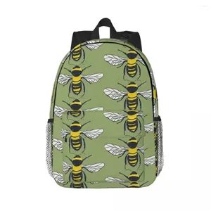 Backpack Bee Rue Mochilas Teenager Bookbag Cartoon Sacos Escola Bolsa de Laptop Rucksack Bag de grande capacidade