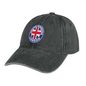 Beret London Britische Flagge Souvenir Cowboy Hat Beach Custom Women's Outlet 2024 Männer