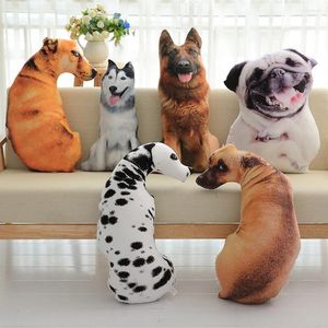 Kudde 50cm 3D Simulering Valpform Kudde Kast med PP Bomull Inre heminredning Toys Soft Plush Short Dog Doll Löstagbar