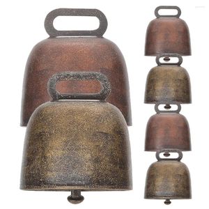 Party Supplies 6 PCS Mini Metal Cowbell Outdoor Decor Anti Lost Copper Stora klockor för dekoration