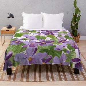 Blankets Cute And Curious Violets Throw Blanket Cosplay Anime Large Bed Linens Decorative Sofa