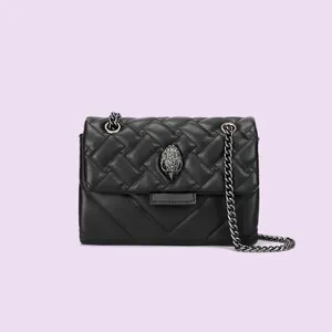 Spezielle Designer -Taschen für Frauen Kurt Geiger plattierte Silbermetallkette London London Clutch Bags Eagle Gute Kapazität Mehrfachstil Herz Leder Handtasche Regenbogen XB155 C4