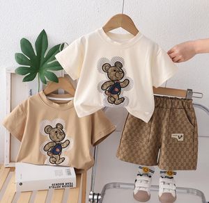 Kinder Designer-Kleidung Baby Jungen Mädchen Kleidung Sets Sommer Kurzarm Bär T-Shirt Shorts Set