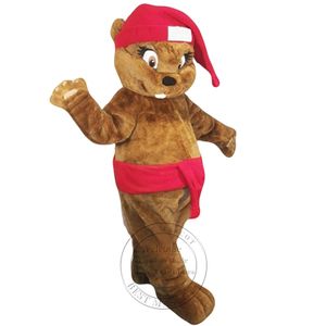 2024 New Adult Christmas Beaver Mascot Costume Cartoon theme fancy dress Ad Apparel