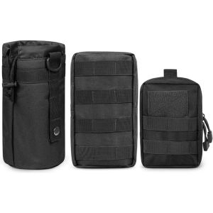 Сумки 3PCS/SET Tactical Molle Phone Pouch Pack Pack Medical EDC мешочек для воды для бутылки с бутылкой держатель для охоты