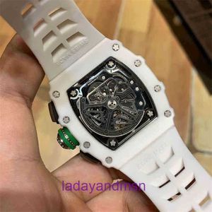 Richar Millie Watches New Wrist Chronograph Mechanical Rm1103 Designer Luxury Date Business Leisure Multifunctional Machine White Ceramic Tape Mens Hig Pyj