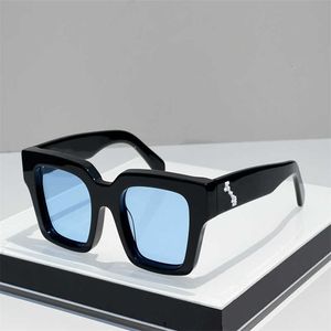 Luxury Designer Sunglasses for Men Women Mens Cool Style Hot Fashion Classic Thick Plate Black White Square Frame Eyewear Man Glasses with 79oj Xrsi