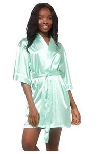 GFXA Sexy Pijamas Cetin Robe Feminino Lingerie íntima Sleepwear Apresenta de casamento Silky Bridal Casual Kimono Bathrobe vestido de camisola Sexy Nightwear 2404101